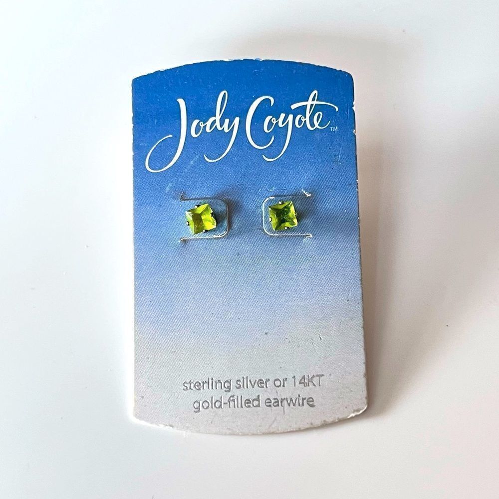 Jody Coyote Sterling Silver Peridot Stud Earrings